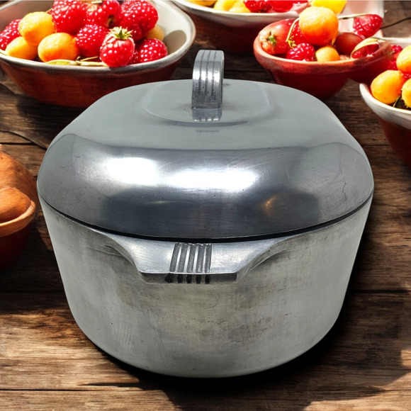 Vintage Magnalite GHC Aluminum 4265 16" 8 Qt Roaster Dutch Oven with Lid USA - Picture 5 of 8